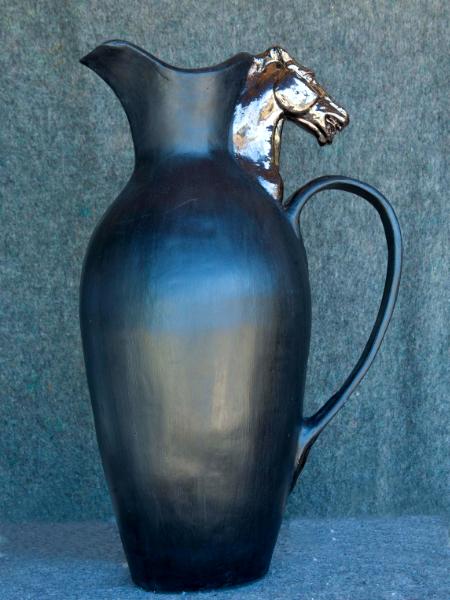 Horsehead amphora vase